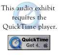 This audio exhibit requires the quick time player.  