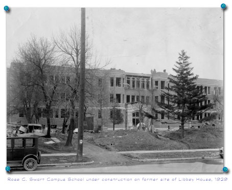 Rose C. Swart Campus School under construction, 1929