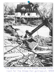 Destruction of Albee hall, 1955