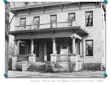 Fraker House as the Reeve Memorial Union, 1954